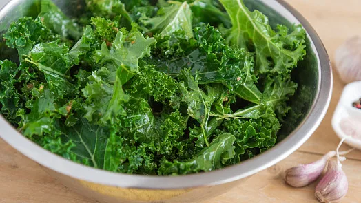 Fresh kale in bowl