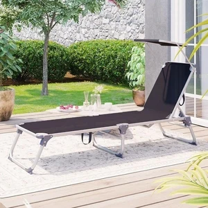 Outdoor lounge chair on deck